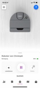 Der Neato D10 im Reinigungsmodus