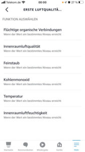 Smart Air Quality Monitor Routinen Auslöser