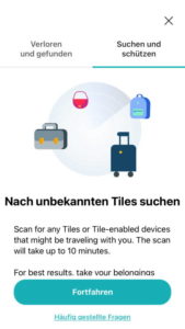 Tile App Suchen und schützen Bild 1