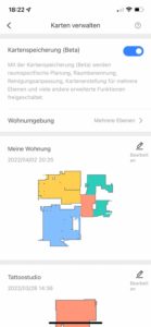 Der Roboter kann mehrere Etagen speichern
