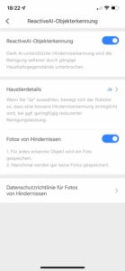 Die Einstellungen der Kamera