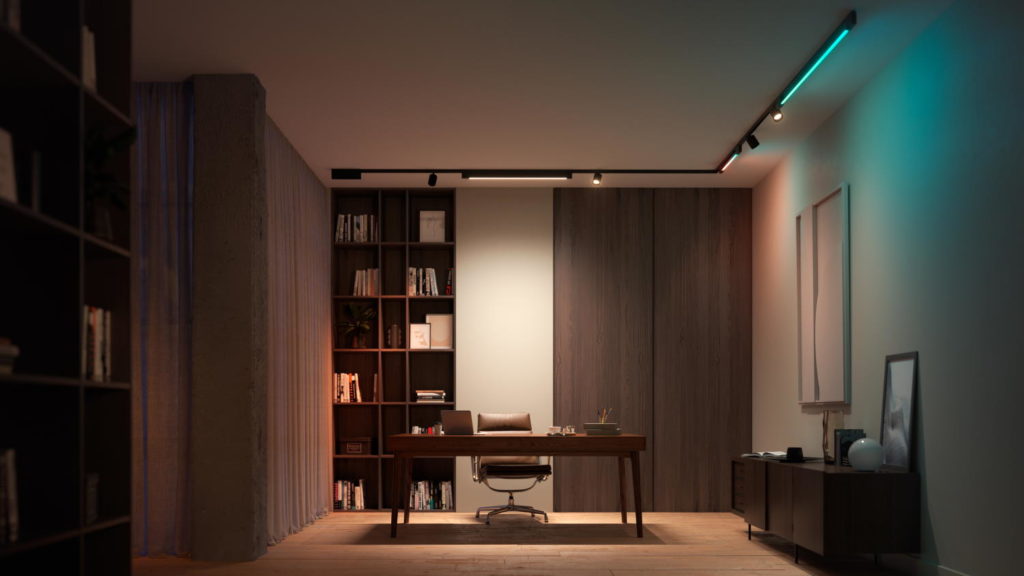 Philips Hue Perifo Schienensystem über Eck