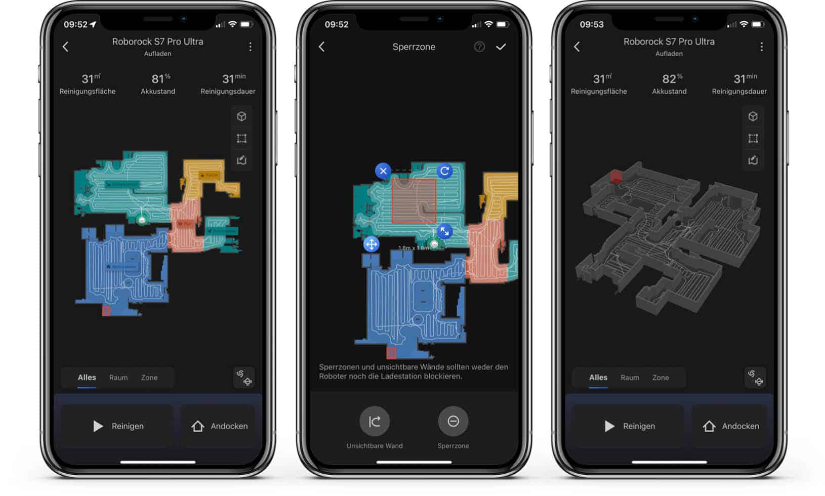 Roborock S7 Pro Ultra App - Die Karte