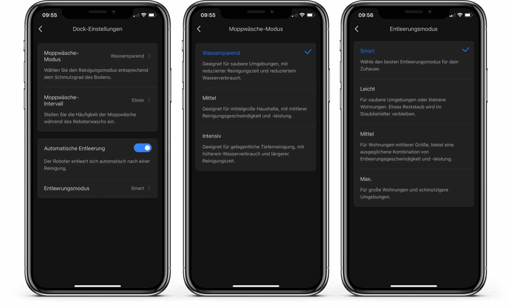 Roborock S7 Pro Ultra App - Die Stationseinstellungen