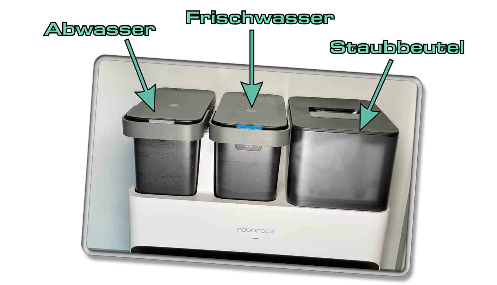 Auf der Oberseite des Empty Wash Fill Docks befinden sich große Tanks und ein Staubbeutel