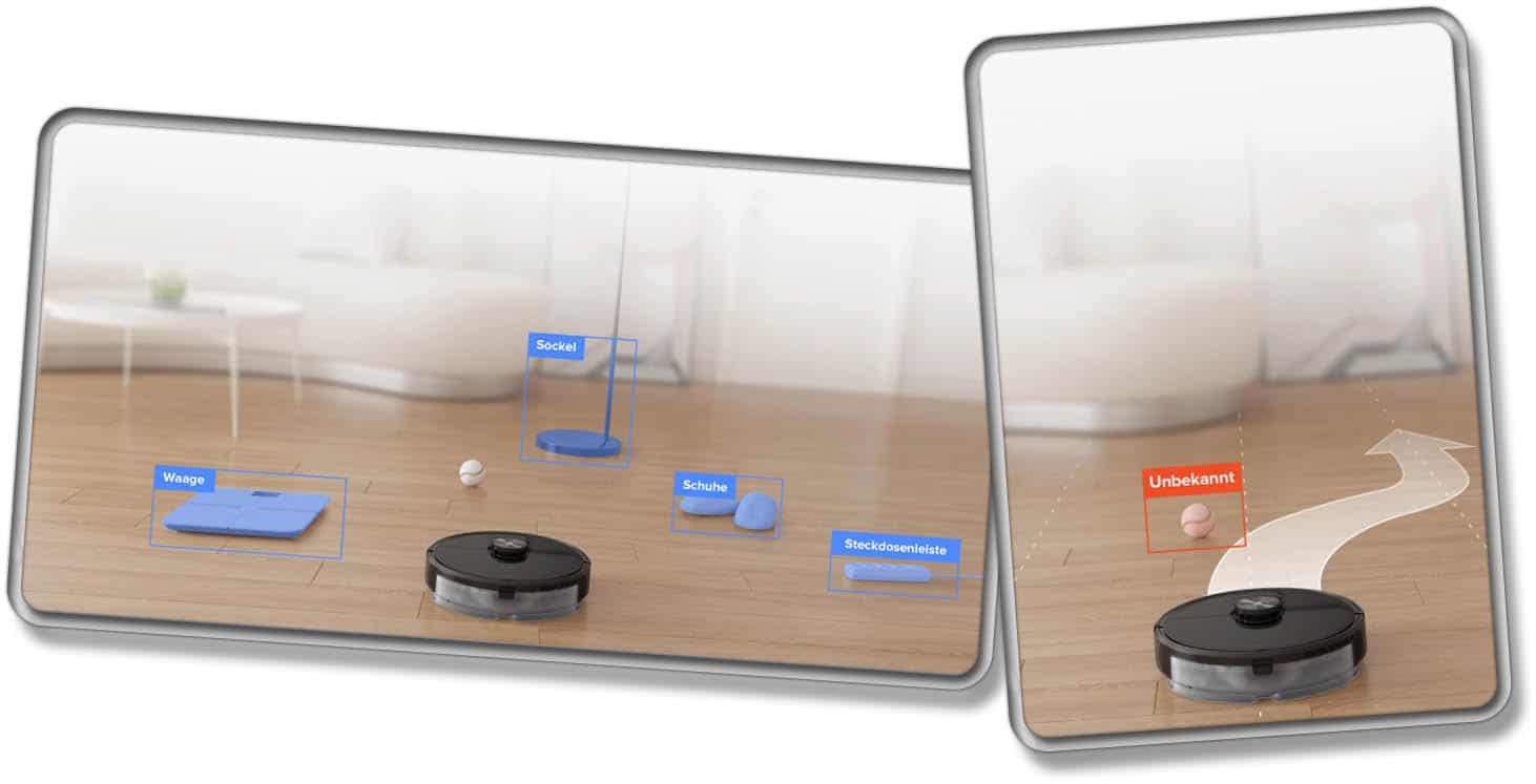 Die ReactiveAI Technologie kategorisiert sogar die Hindernisse