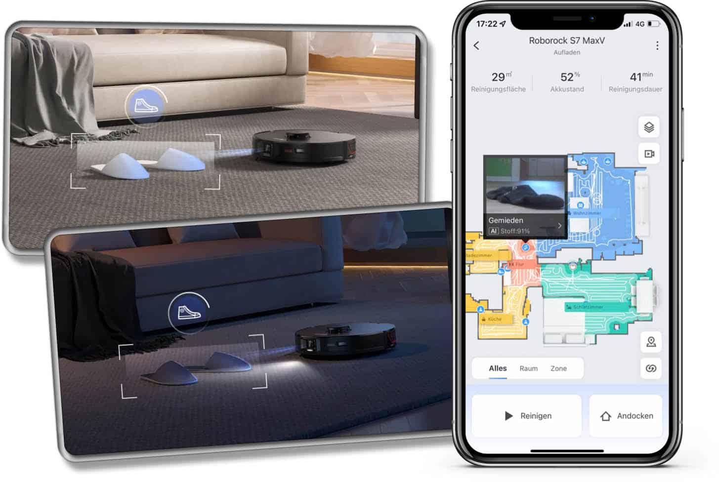 Die Hindernisvermeidung funktioniert bei Tag und auch bei Nacht