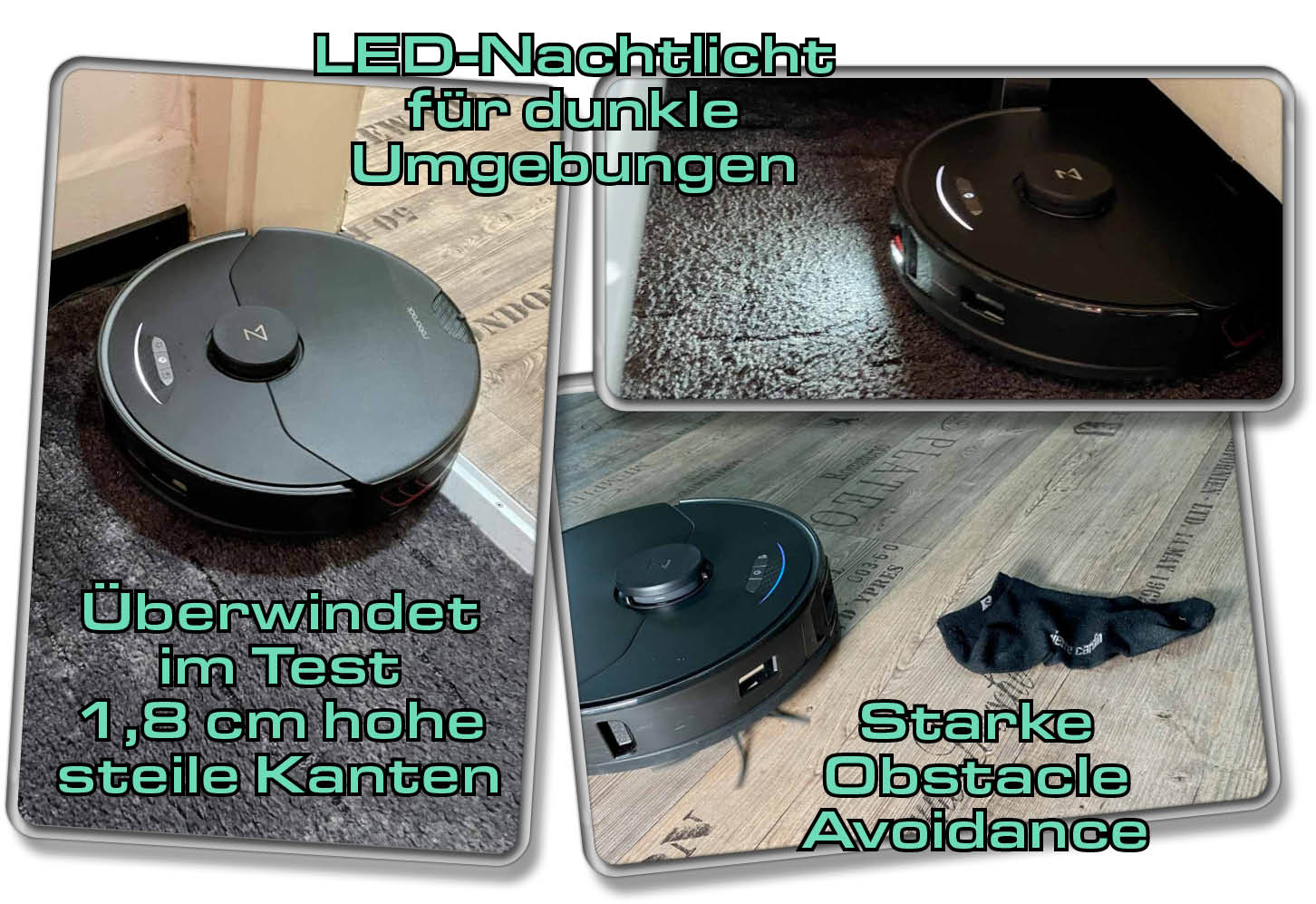 Der Roborock S7 MaxV Ultra hat im Test fast alle Hindernisse problemlos erkannt und umfahren. 