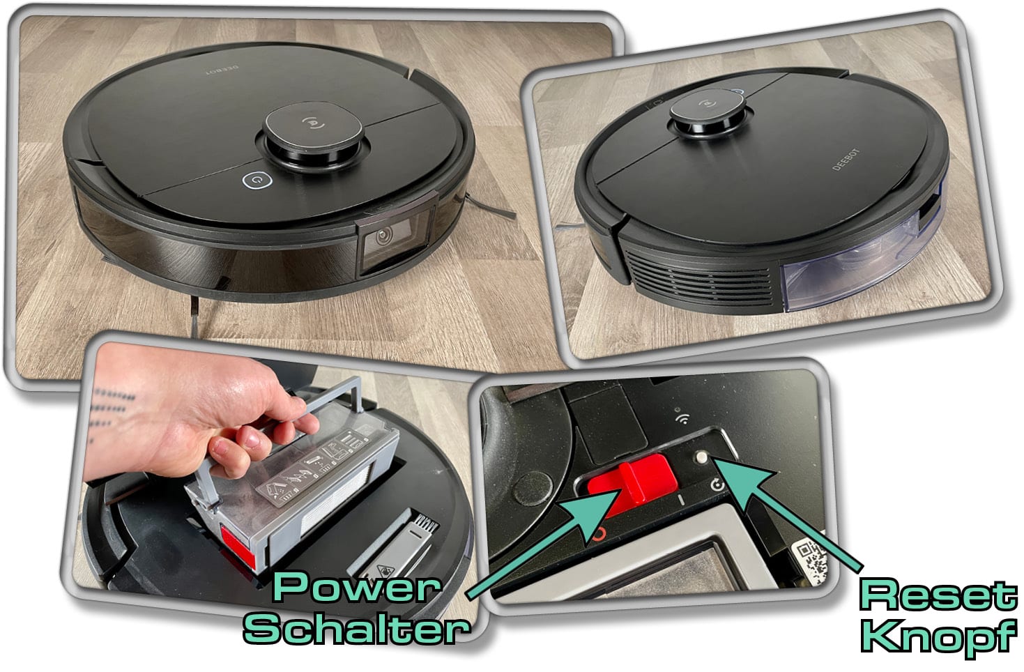 Das alles findet ihr auf der Oberseite des ECOVACS DEEBOT OZMO T8 AIVI 