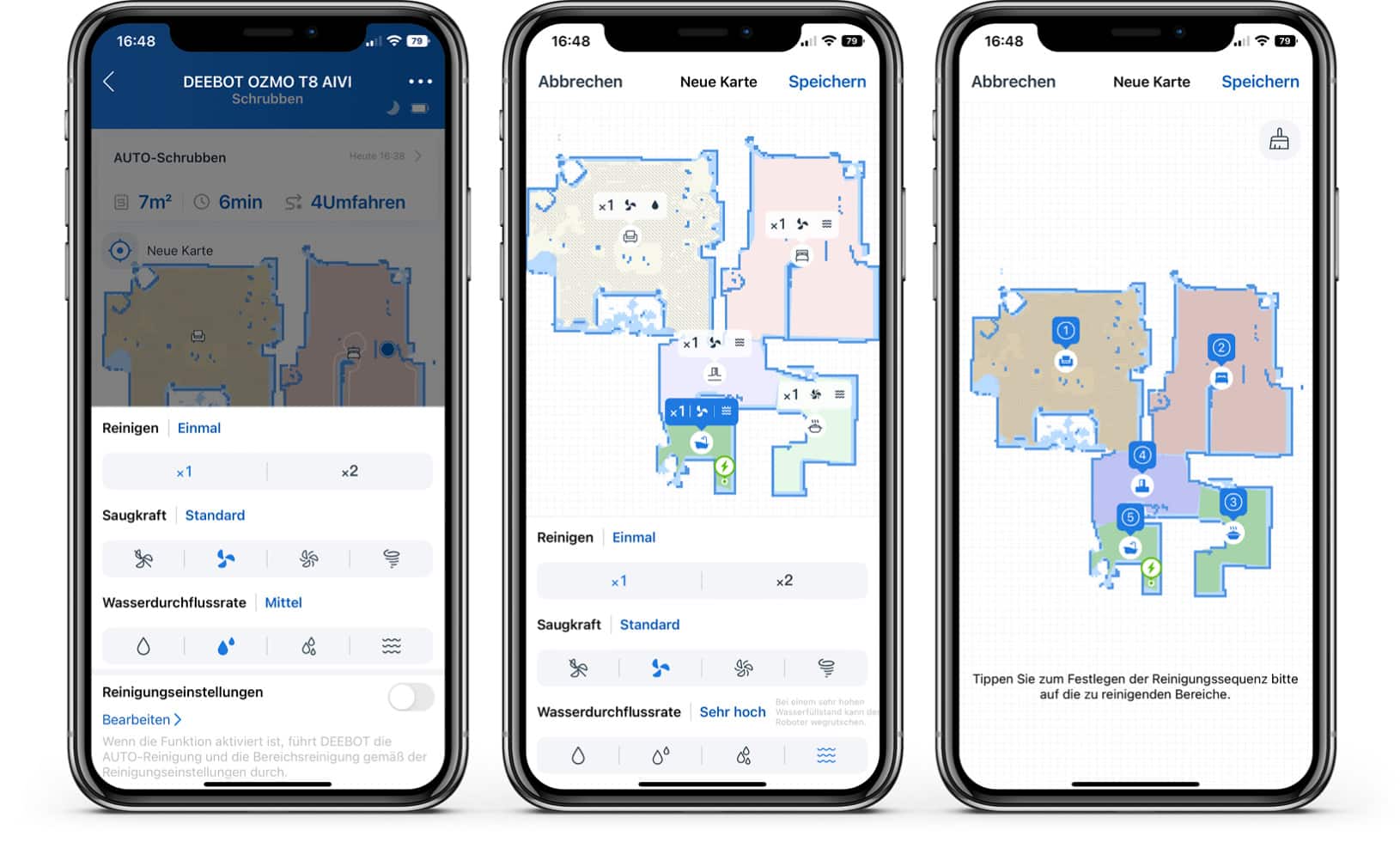 ECOVACS DEEBOT OZMO T8 AIVI - App - Reinigen