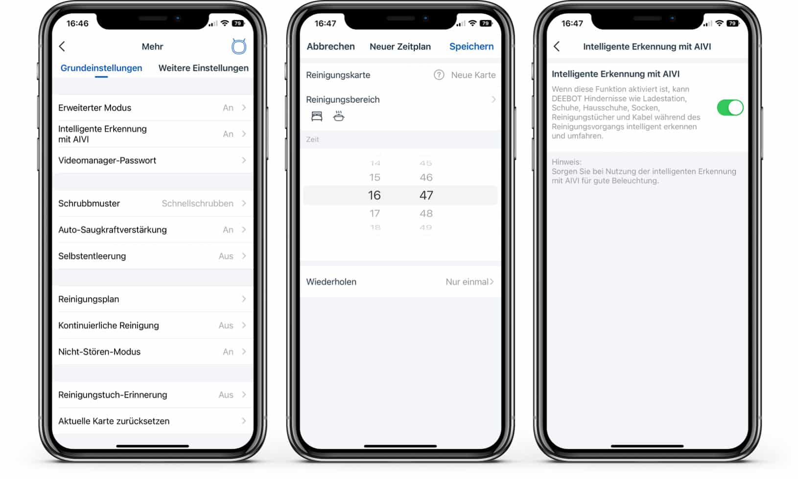 ECOVACS DEEBOT OZMO T8 AIVI - App - Einstellungen