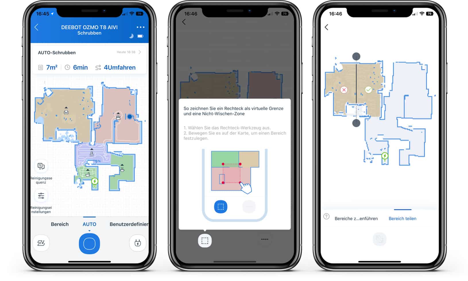 ECOVACS DEEBOT OZMO T8 AIVI - App - Karte