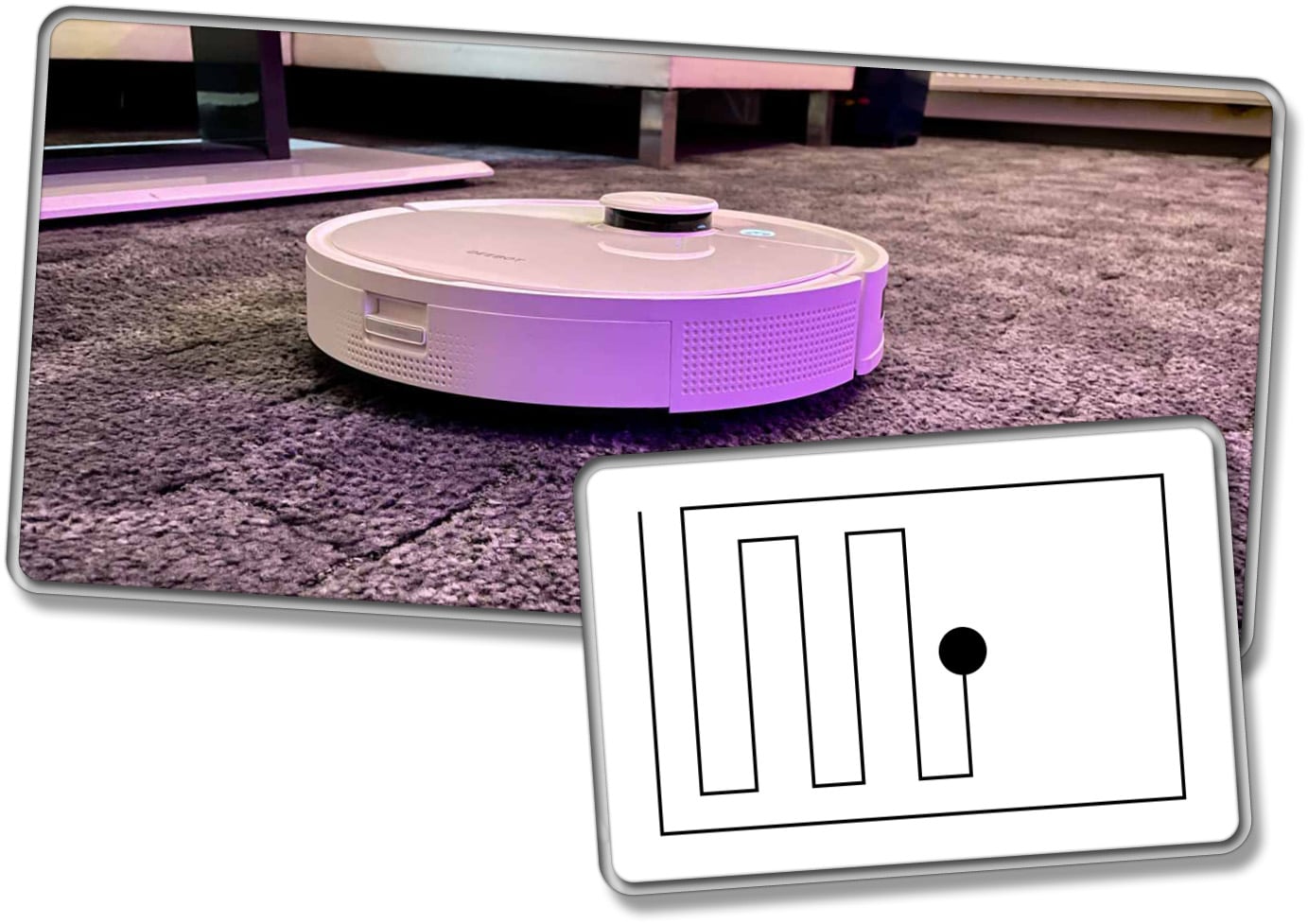 Der ECOVACS DEEBOT T9 wurde mit der weiterentwickelten TrueMapping Lasernavigation ausgestattet. 