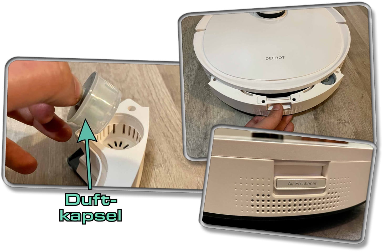 Der ECOVACS DEEBOT T9 hat eine eingebaute Lufterfrischung mit an Bord. 