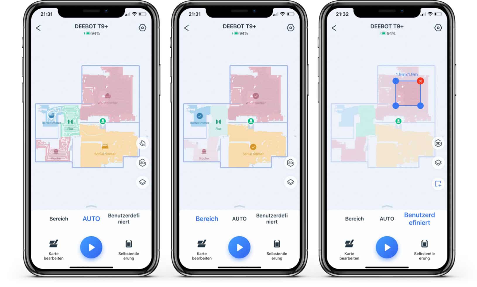 ECOVACS DEEBOT T9 - App - Karte