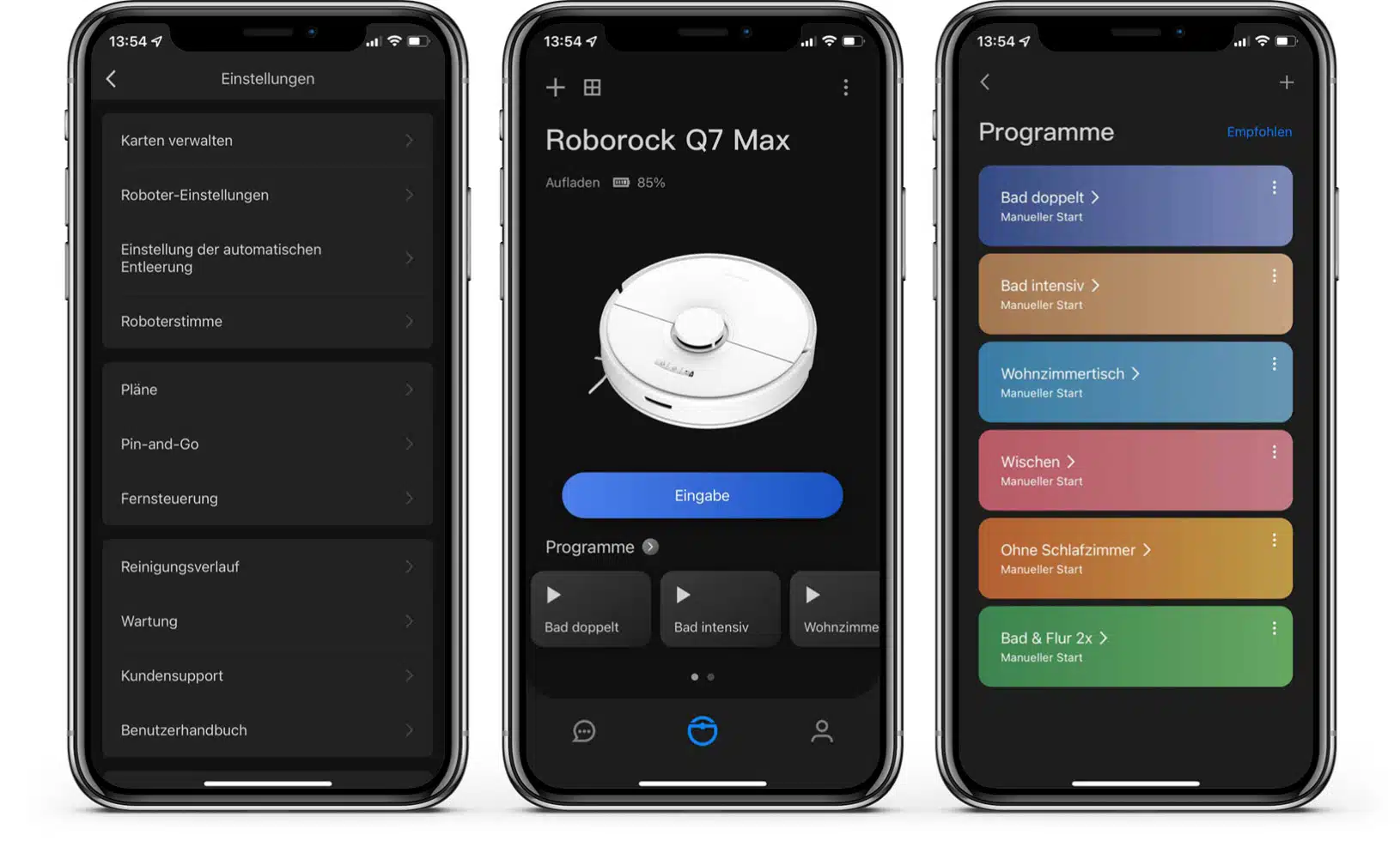 Roborock Q7 Max - App - Programme