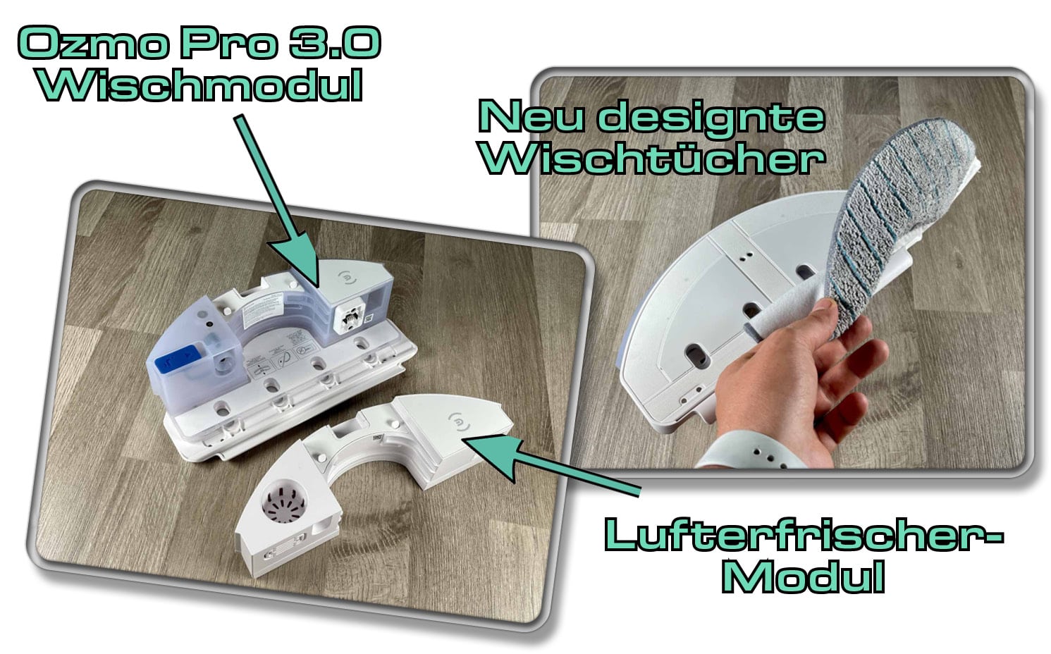 Verschiedene Module sind in den ECOVACS DEEBOT T10 einsetzbar.