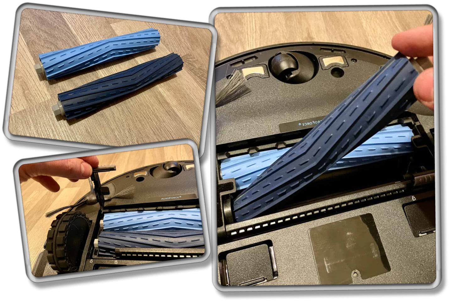 Das patentierte AeroForce Doppelwalzensystem kommt jetzt beim ECOVACS Deebot T9 AIVI zum Einsatz