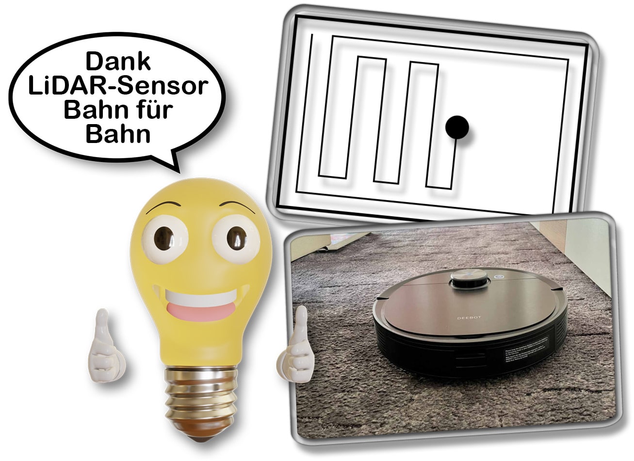 Die Navigation des ECOVACS Deebot T9 AIVI ist geradlinig und präzise