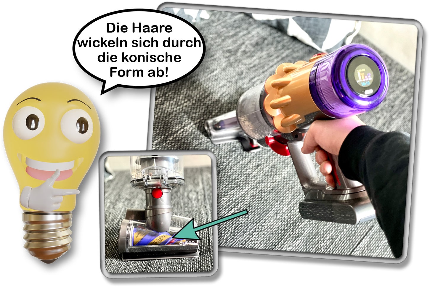 Die Milbenbürste besitzt ein einzigartiges Design 