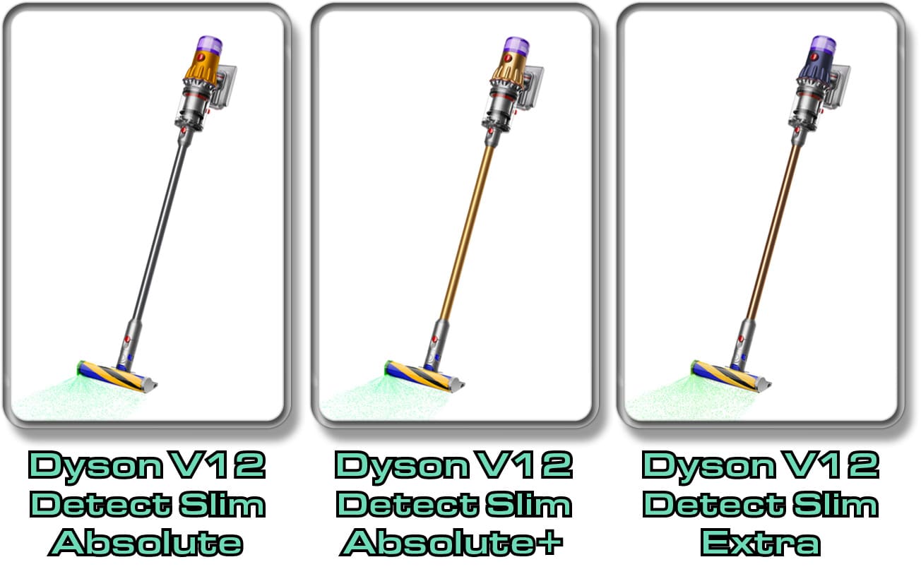 Das sind die Unterschiede der Dyson V12 Detect Slim Familie