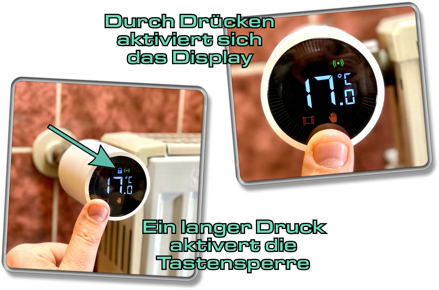 Das Display auf der Front zeigt stets an, was man wissen muss