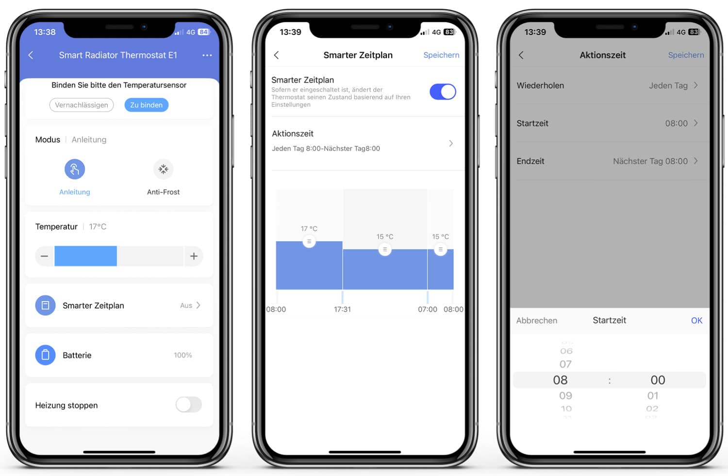 Aqara Heizkörperthermostat E1 - App - Zeitplan