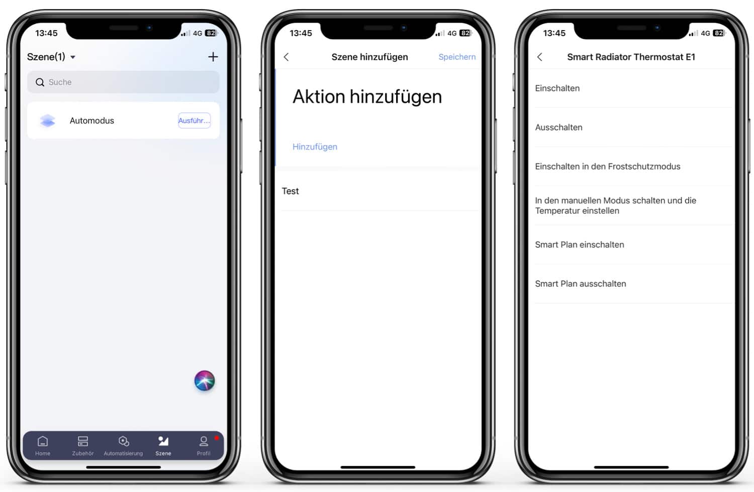 Aqara Heizkörperthermostat E1 - App - Szenen
