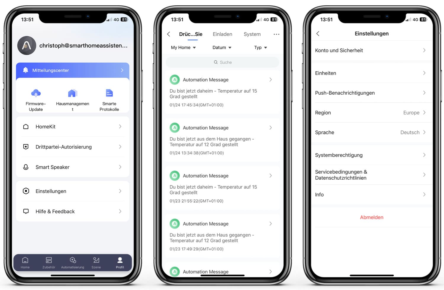 Aqara Heizkörperthermostat E1 - App - Profil