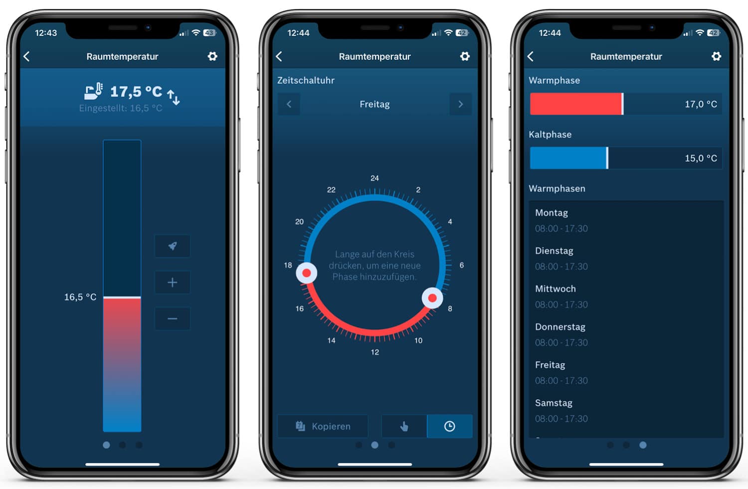 Bosch Thermostat 2 - App - Raumtemperatur