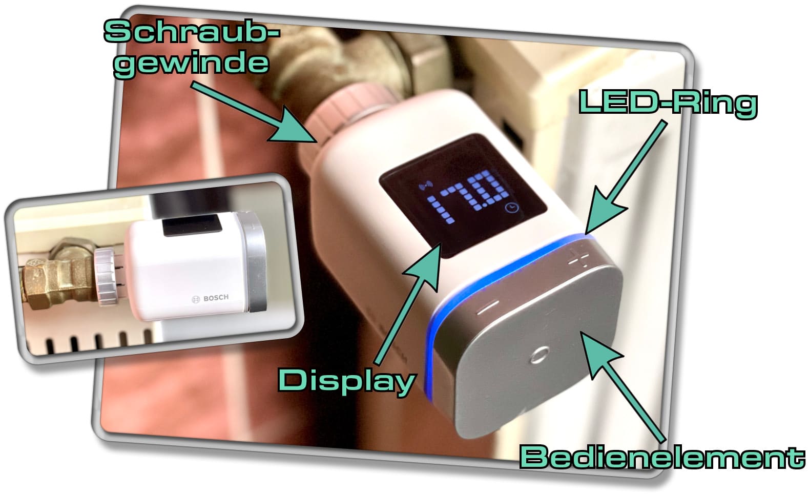 So sieht das Bosch Thermostat 2 aus