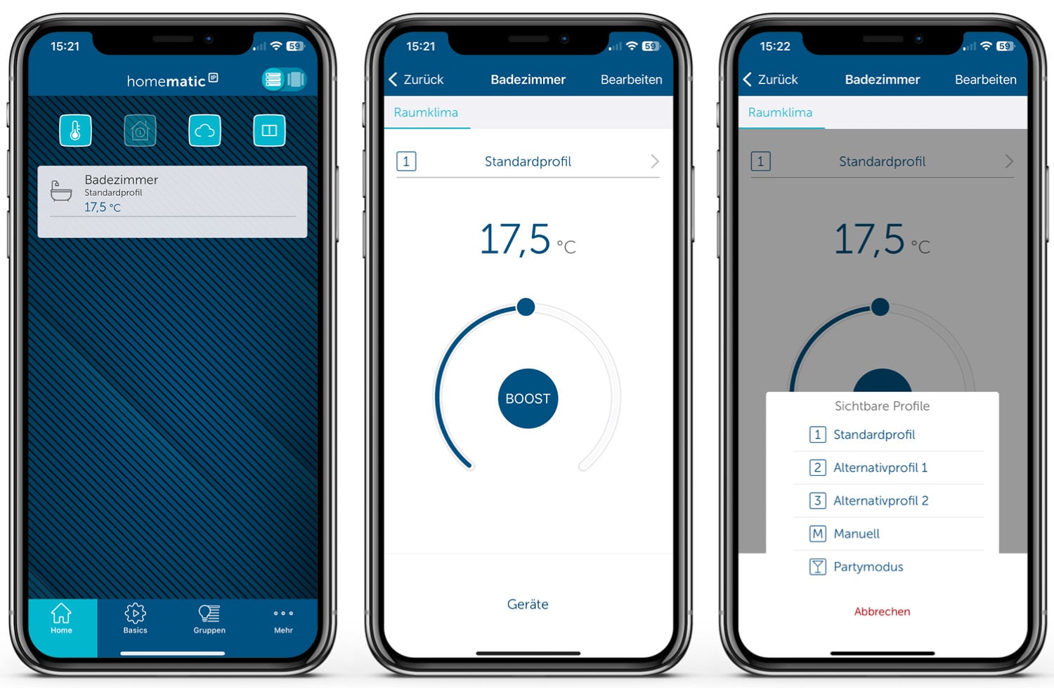 Homematic IP Evo - App - Zeitprofil