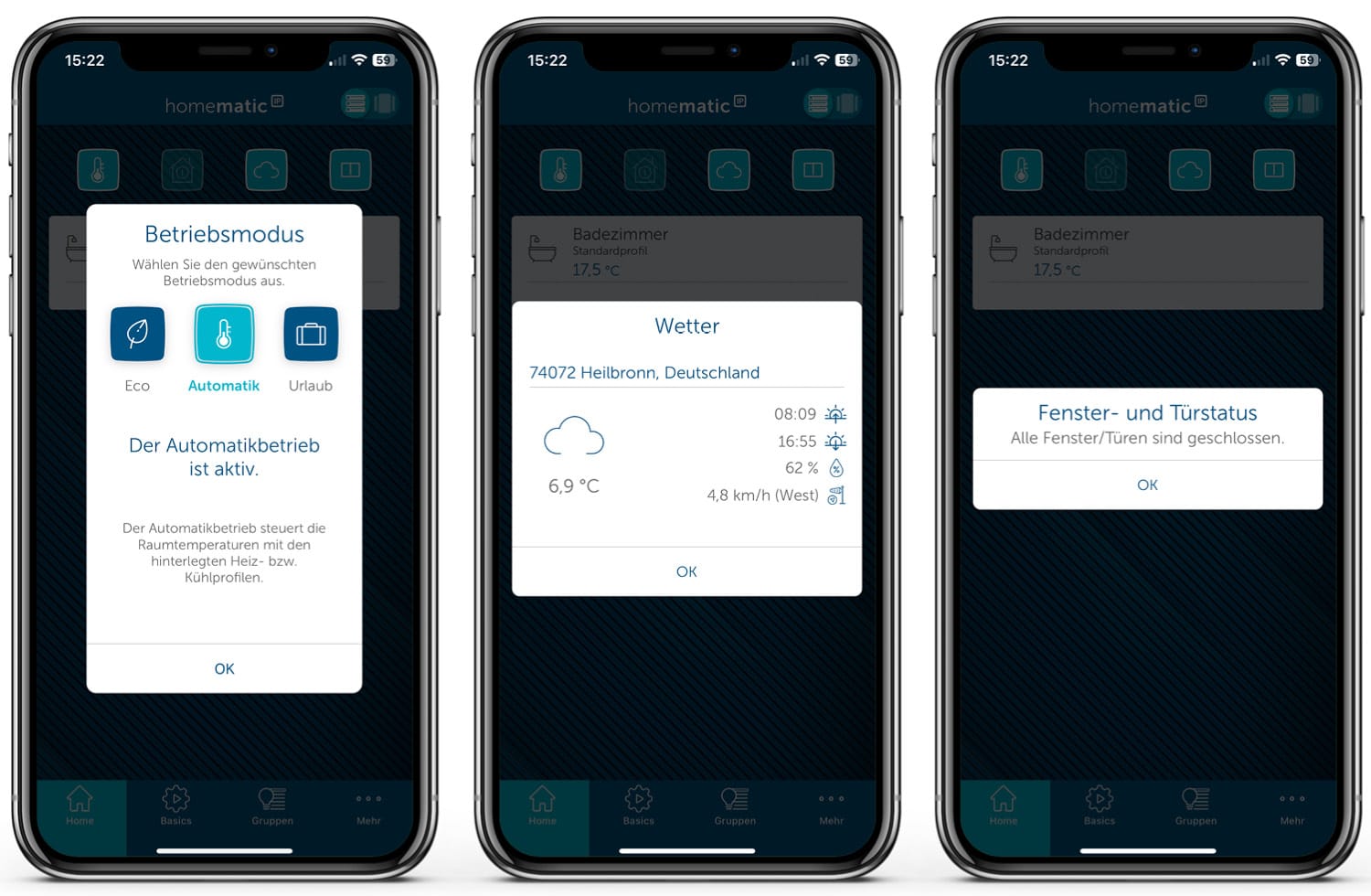 Homematic IP Evo - App - Schnellzugriffe