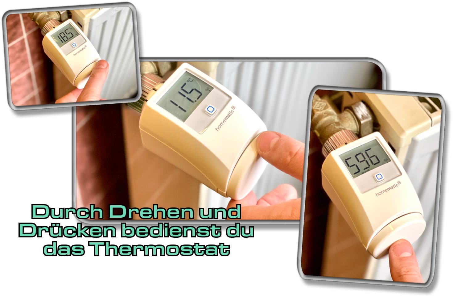 Die manuelle Bedienung des Homematic IP Thermostat im einzelnen erklärt.