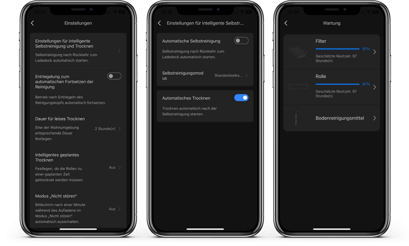 Roborock Dyad Pro - App - Einstellungen