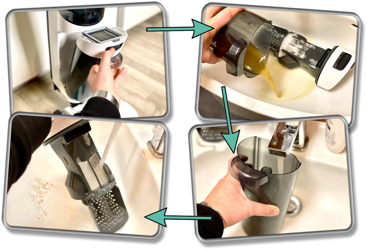 Der Abwassertank muss nach jeder Reinigung geleert werden, sonst bilden sich Gerüche oder gar Schimmel 