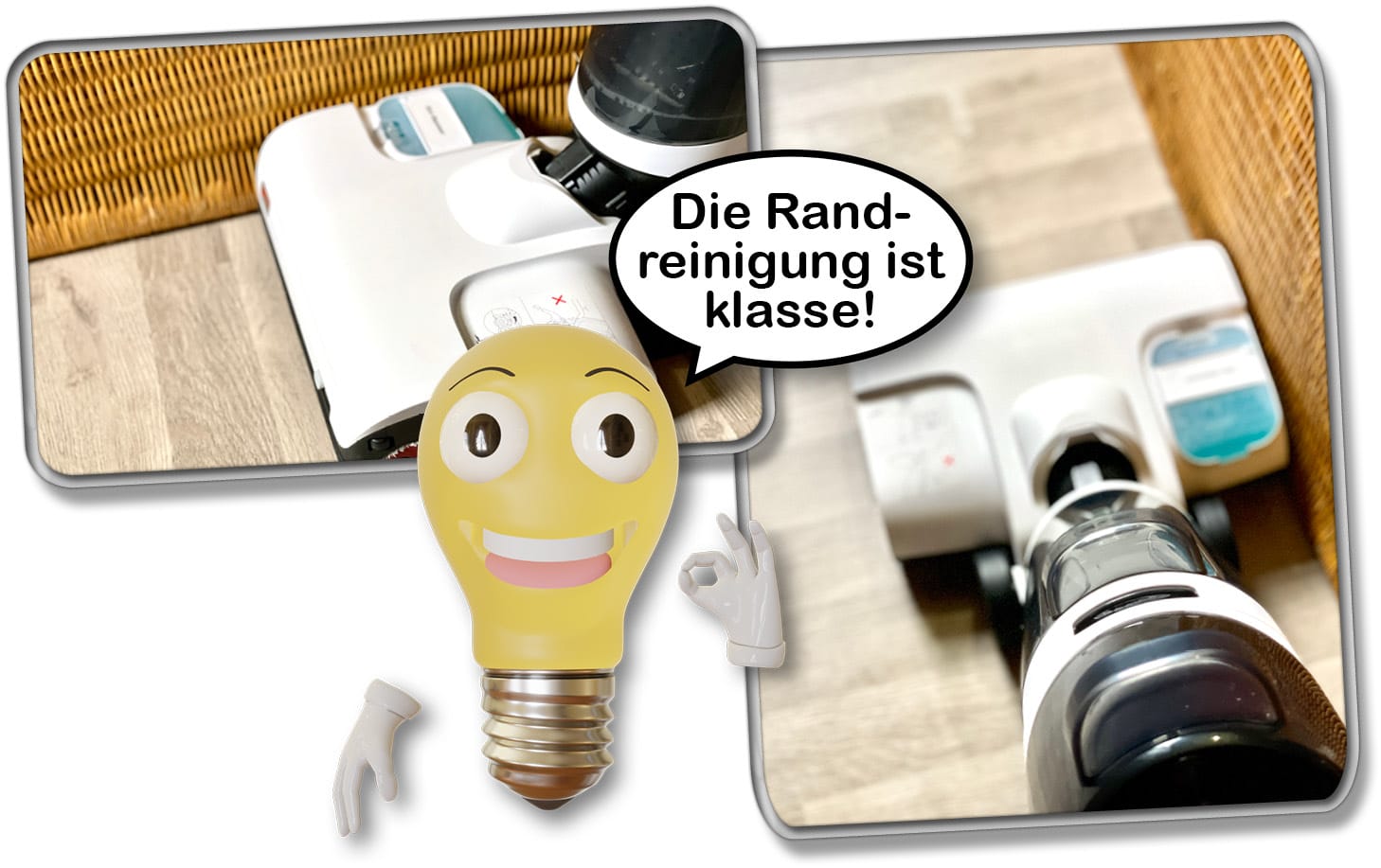Die beidseitige Randreinigung reicht bis ganz an den Rand heran