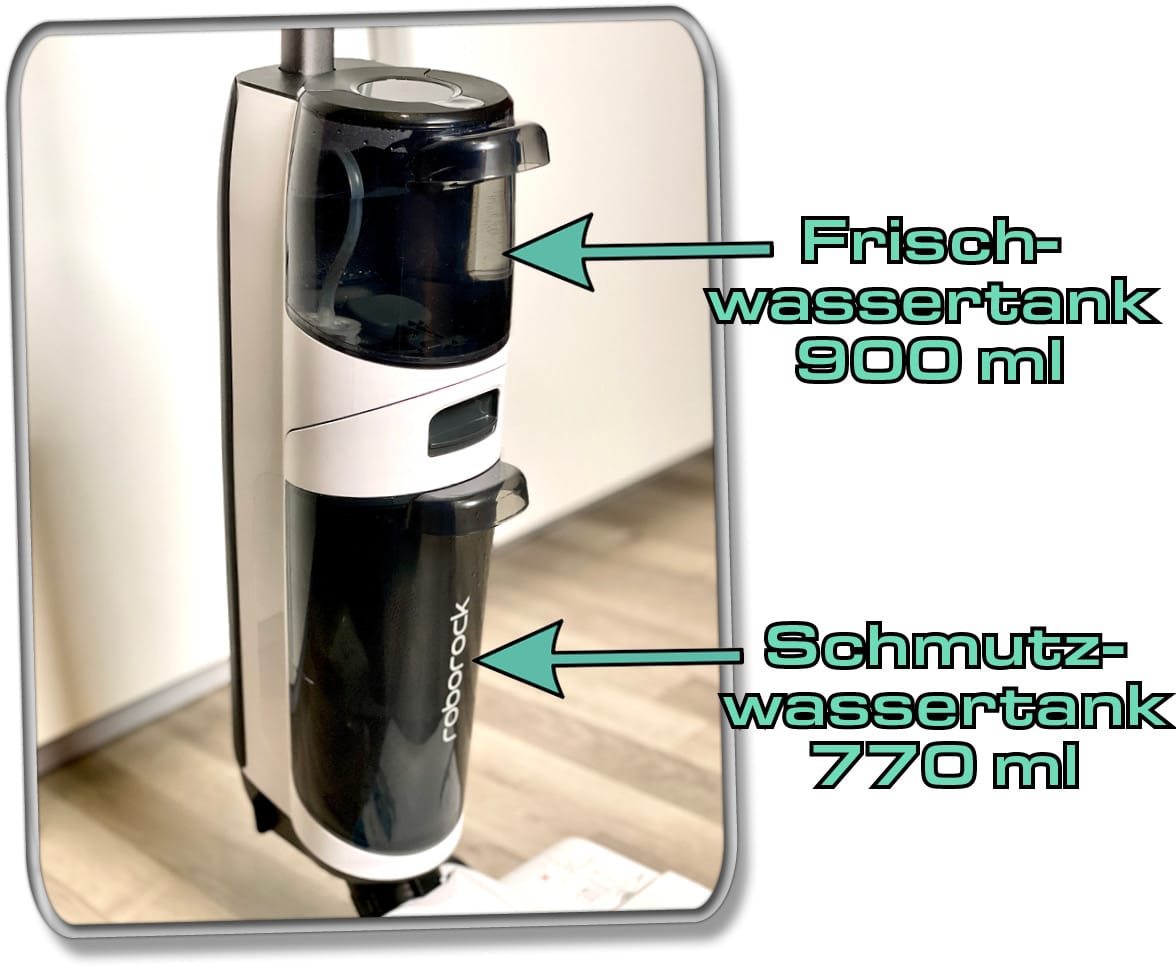 Beide Wassertanks des Roborock Dyad Pro lassen sich komfortabel von vorn entnehmen.