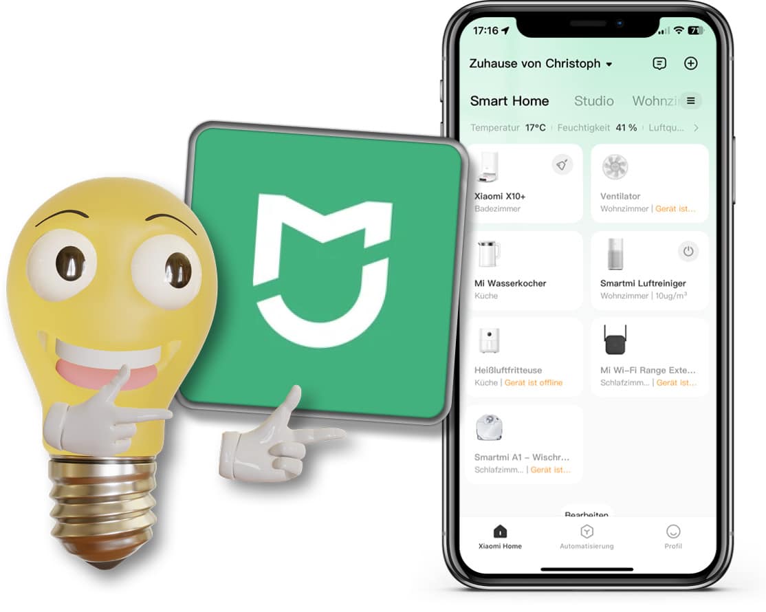 Der Xiaomi X10+ nutzt die Xiaomi Home-App für die digitale Steuerung
