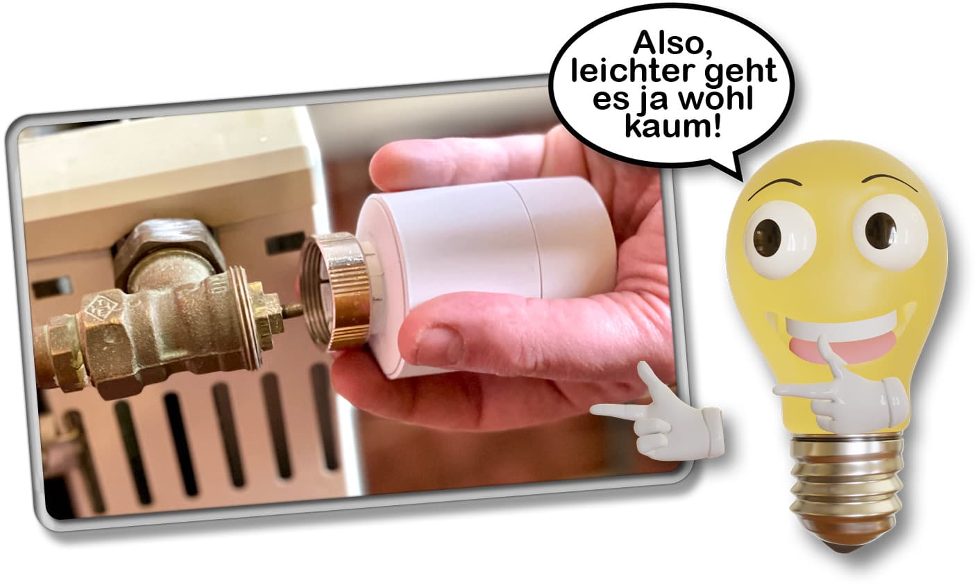 Das Thermostat lässt sich ganz einfach montieren