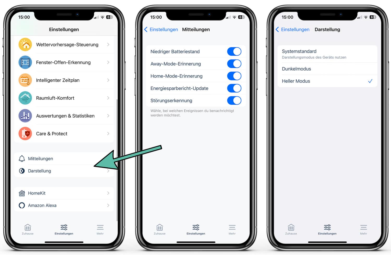tado V3 - App - Mitteilung & Anzeige