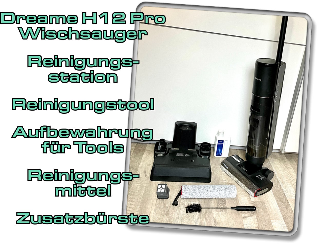 Der Lieferumfang des Dreame H12 Pro ist angemessen
