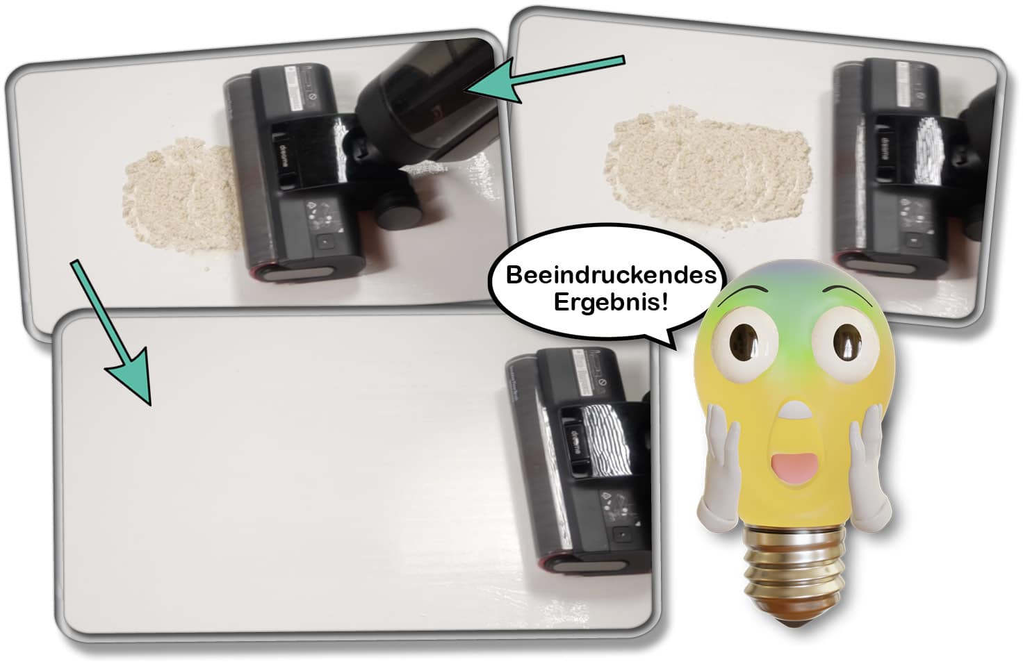 Dickflüssige Verschmutzung ist für den Dreame H12 Pro scheinbar kein großes Problem