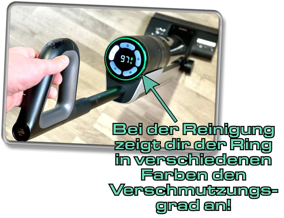 Der Dreame H12 Pro erkennt Schmutz und steigert dabei seine Leistung