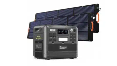 FOSSiBOT F2400 Portable Power Station mit 2 FOSSiBOT SP200 200W Solar Panels