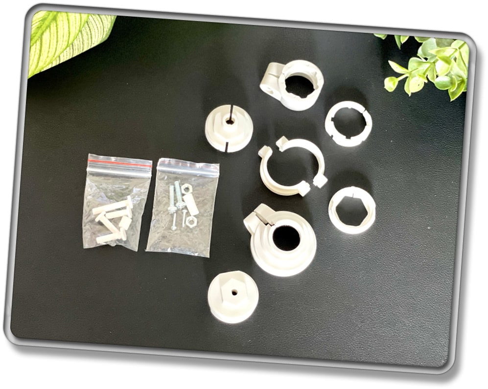Zahlreiche Adapter sorgen dafür, dass das Shelly TRV an fast jeden Heizkörper angebracht werden kann. 