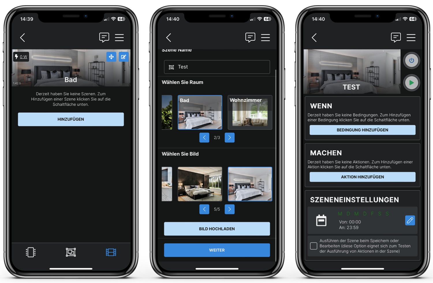 Shelly TRV - App - Szenen