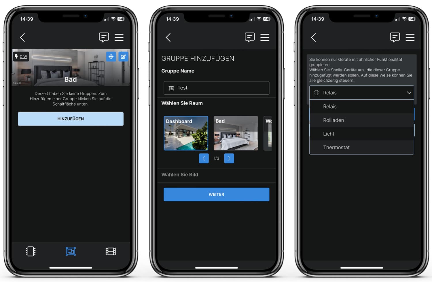 Shelly TRV - App - Gruppen