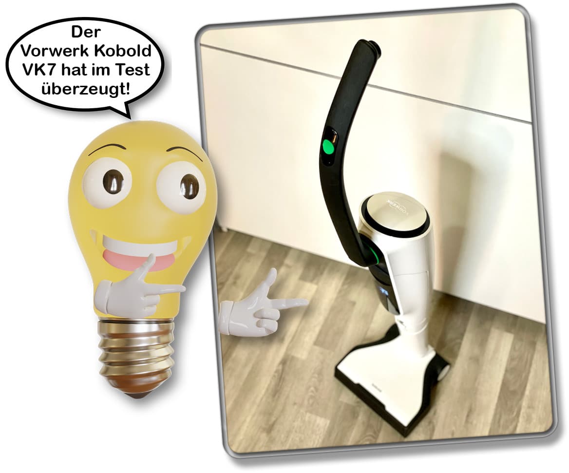 Der Vorwerk Kobold VK7 Akkustaubsauger hat im Test abgeliefert!