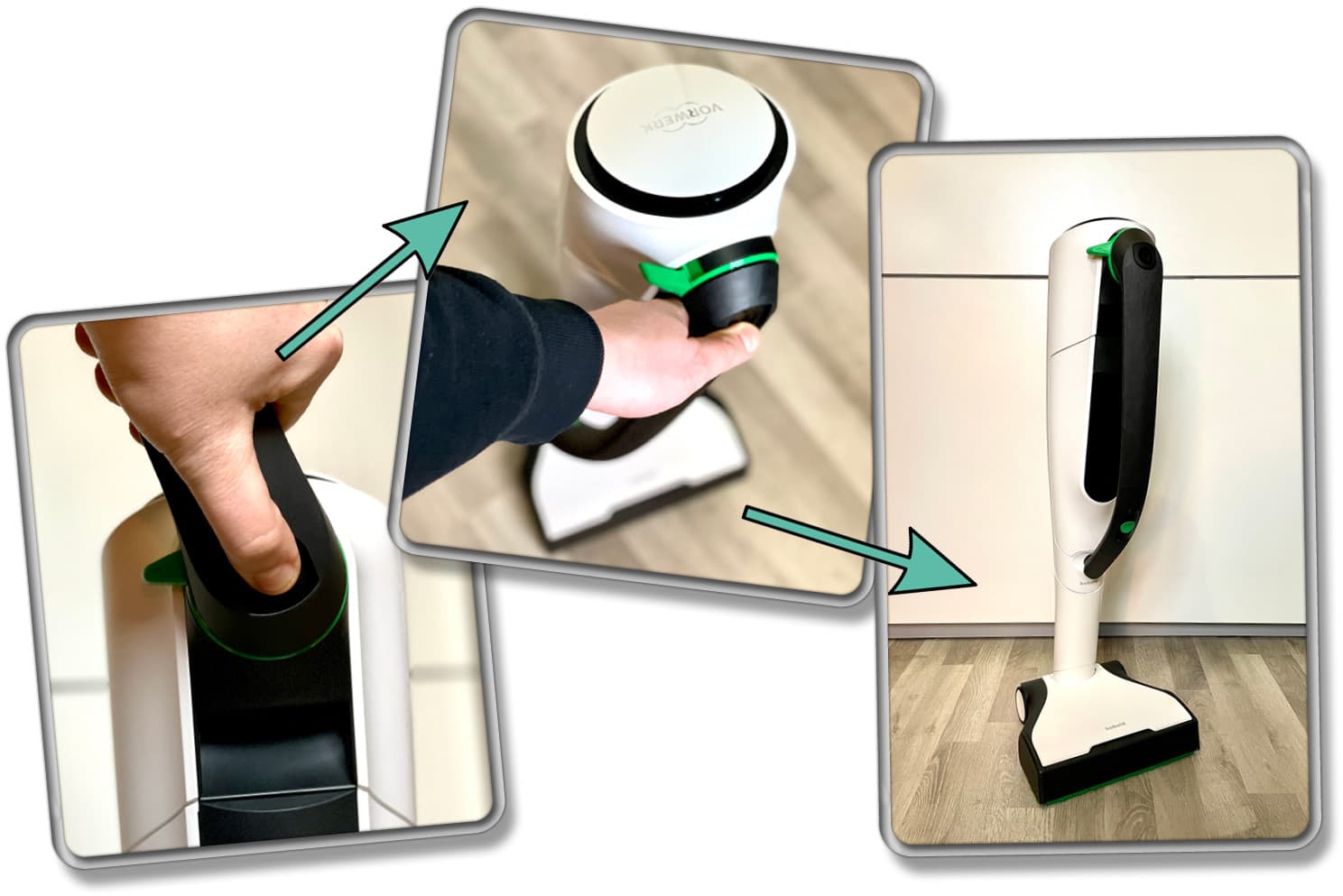 Der Vorwerk Kobold VK7 kann mit einem Handgriff transformiert werden. 